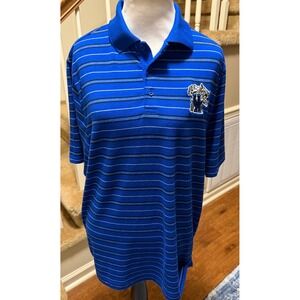 Captivating Apparel Kentucky Wildcats Mens Blue Striped Polo Shirt Size M UK